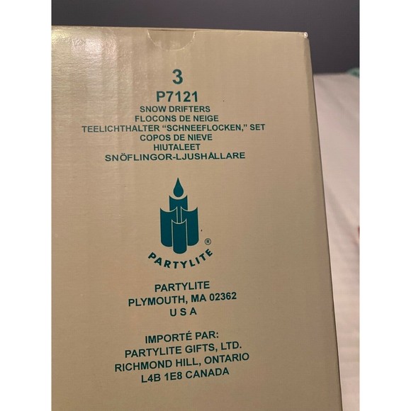 PARTYLITE #P7121 / SNOW DRIFTERS / FLOATING SNOWFLAKE TEALIGHT HOLDERS / RETIRED - Picture 2 of 3